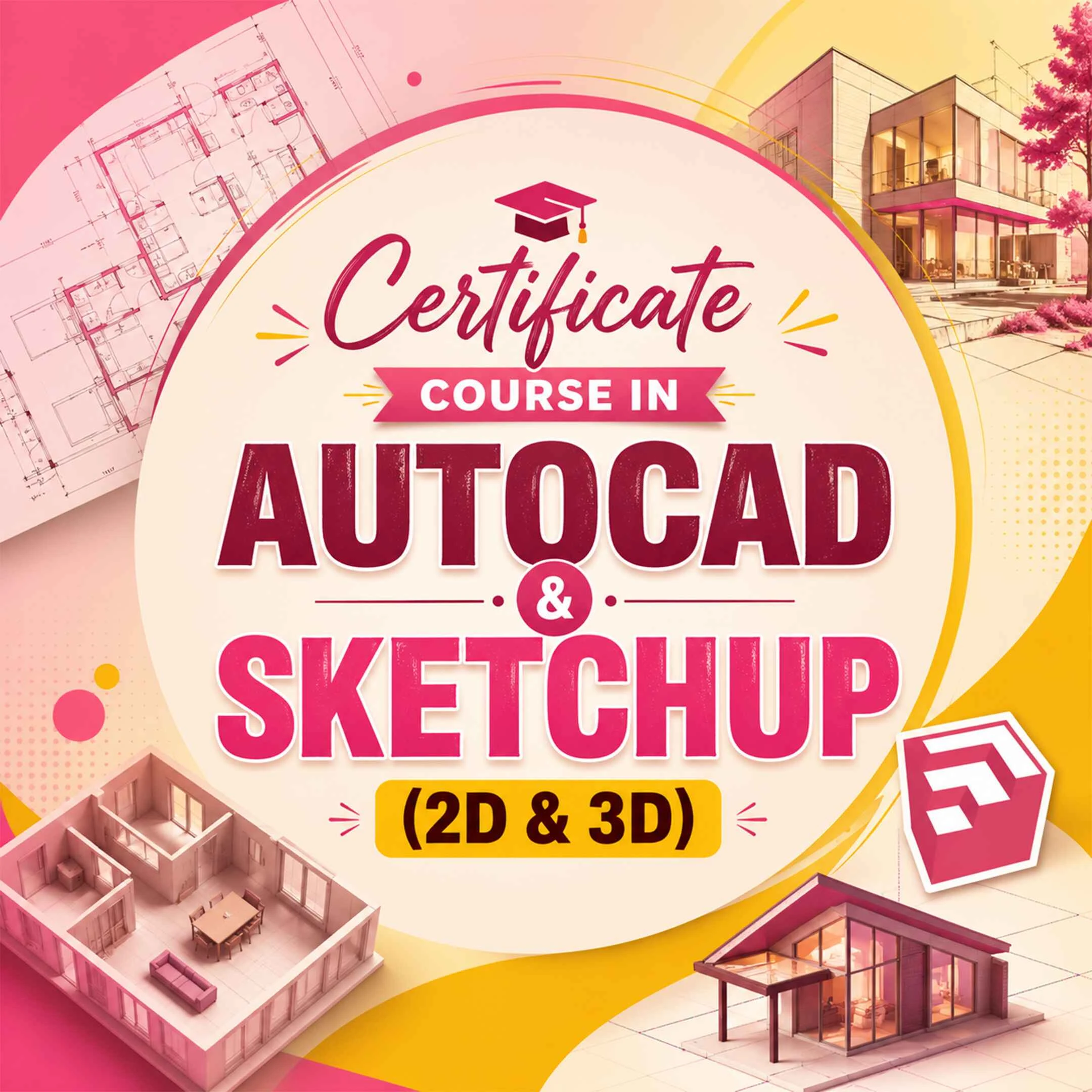 Certificate Course in AutoCAD & SketchUp (2D & 3D)